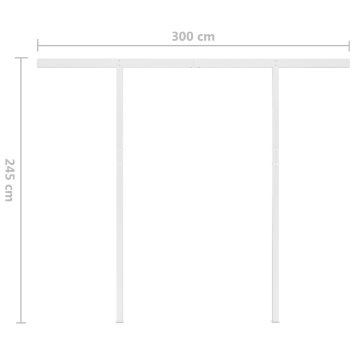 Rankiniu būdu ištraukiama markizė, oranžinė ir ruda, 3x2,5m