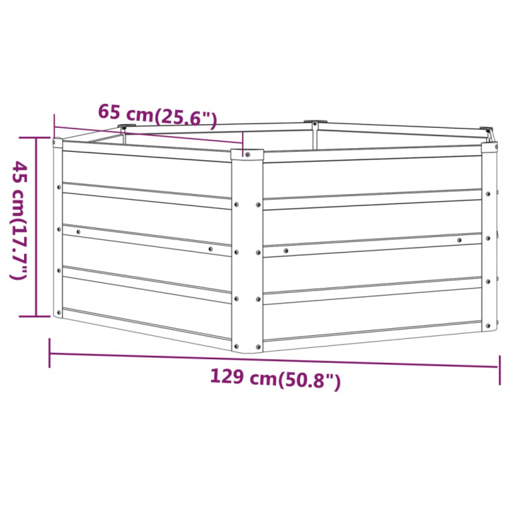 Sodo lovelis, pilkas, 129x129x45cm, plienas