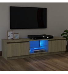 TV spintelė su LED apšvietimu, ąžuolo spalvos, 120x30x35,5cm