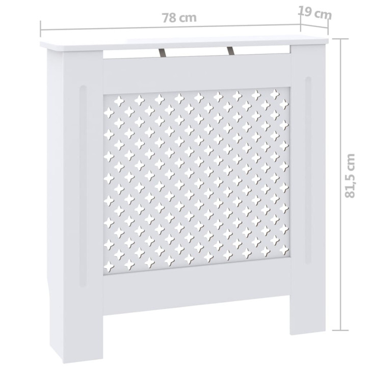 Radiatoriaus uždangalas, baltos spalvos, 78cm, MDF