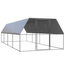 Lauko narvas viščiukams, 3x8x2m, galvanizuotas plienas