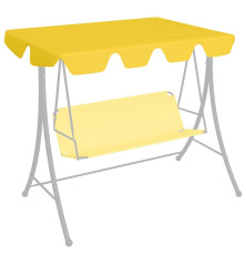 312104  Replacement Canopy for Garden Swing Yellow 150/130x70/105 cm