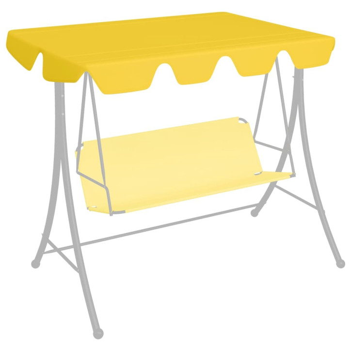 312104  Replacement Canopy for Garden Swing Yellow 150/130x70/105 cm