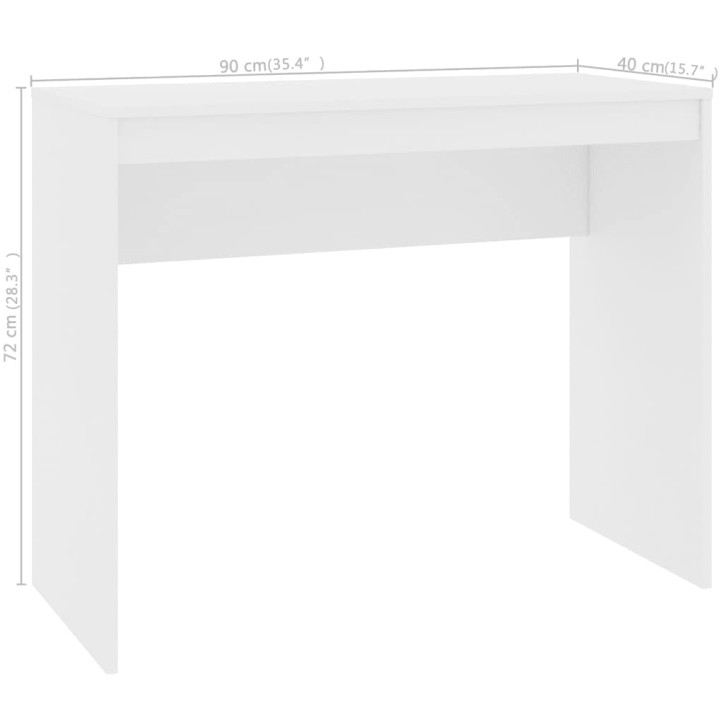 Rašomasis stalas, baltos spalvos, 90x40x72 cm, MDP