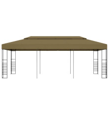 Pavėsinė-palapinė, taupe spalvos, 6x3x2,7m, 180g/m²