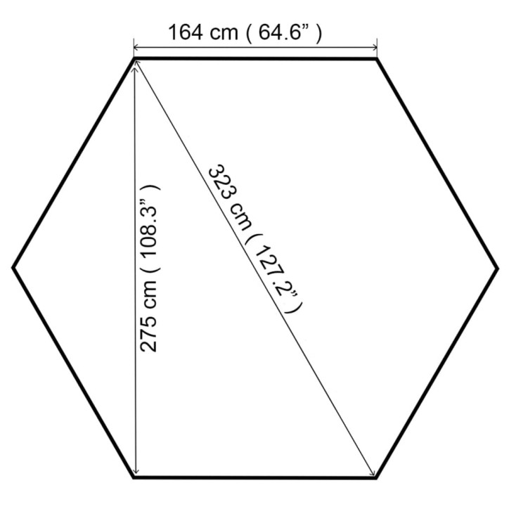 Sodo pavėsinė, baltos spalvos, 323x275x265cm, 180g/m²