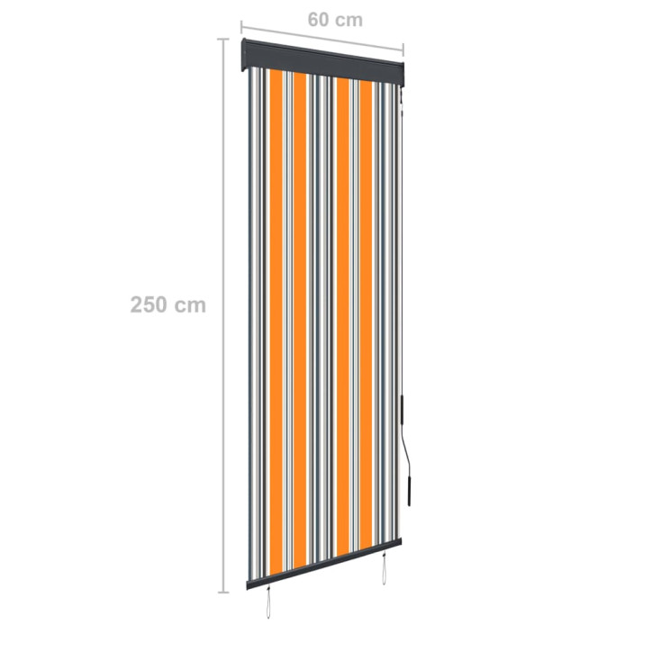 Lauko roletas, geltonos ir mėlynos spalvų, 60x250cm