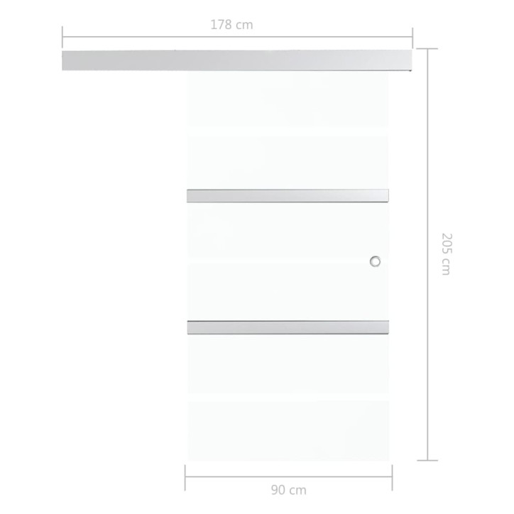 Stumdomos durys su stabdikliais, 90x205cm, stiklas ir aliuminis