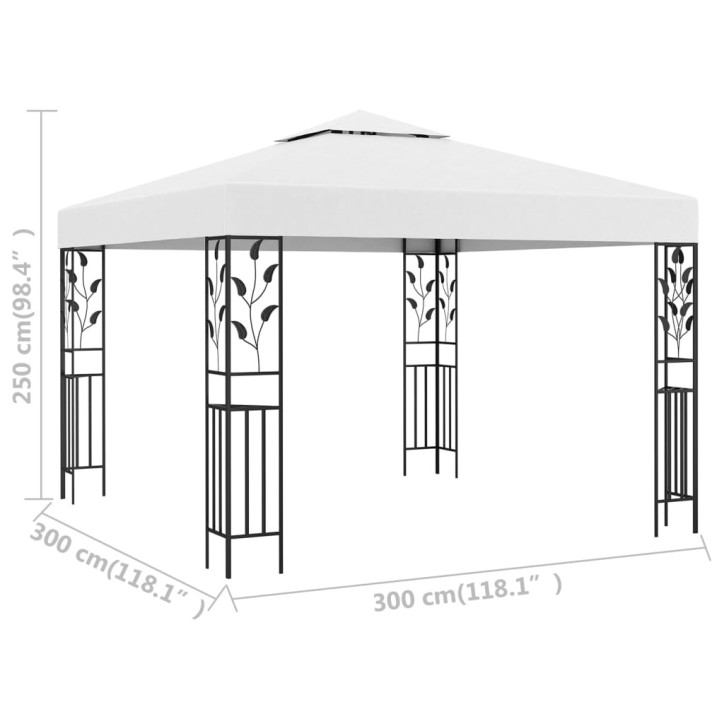 Pavėsinė, baltos spalvos, 3x3m, 180g/m²