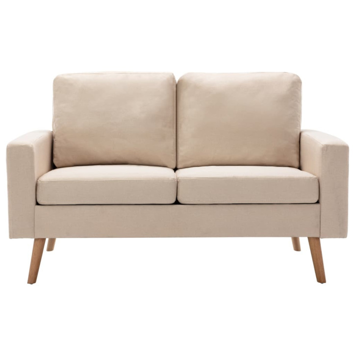 Dvivietė sofa, kreminės spalvos, audinys