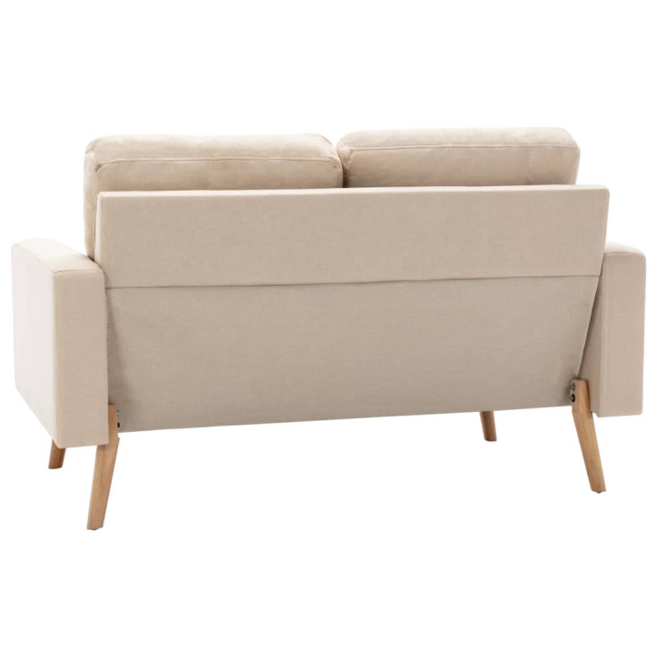 Dvivietė sofa, kreminės spalvos, audinys