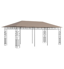 Pavėsinė su tinkleliu nuo uodų, taupe spalvos, 6x3x2,73m