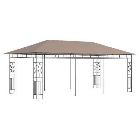 Pavėsinė su tinkleliu nuo uodų, taupe spalvos, 6x3x2,73m