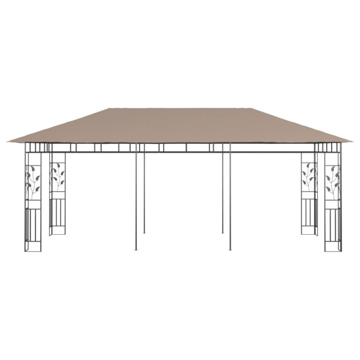 Pavėsinė su tinkleliu nuo uodų, taupe spalvos, 6x3x2,73m