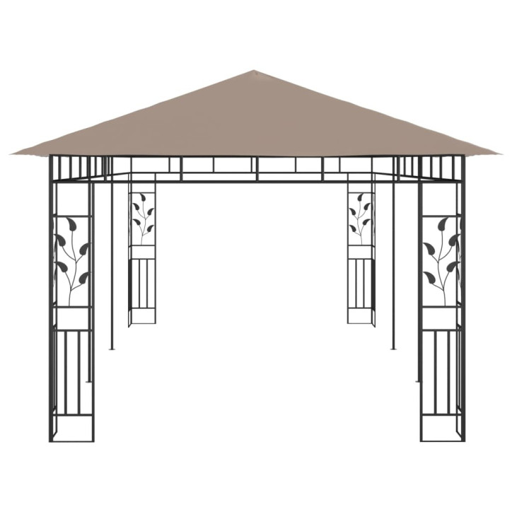 Pavėsinė su tinkleliu nuo uodų, taupe spalvos, 6x3x2,73m