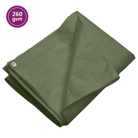 Tentas, žalios spalvos, 3x5m, 260g/m², HDPE