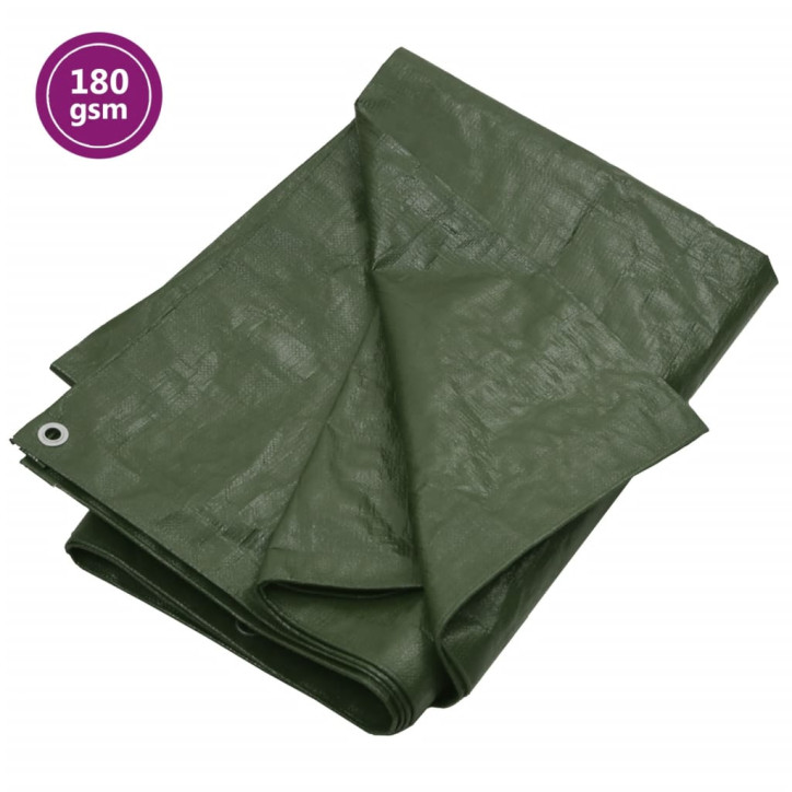 Tentas, žalios spalvos, 3x6m, 180g/m², HDPE