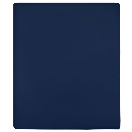 Trikotažinė paklodė su guma, mėlyna, 160x200cm, medvilnė