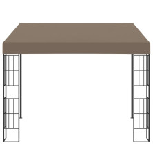 Prie sienos montuojama pavėsinė, taupe spalvos, 3x3m, audinys