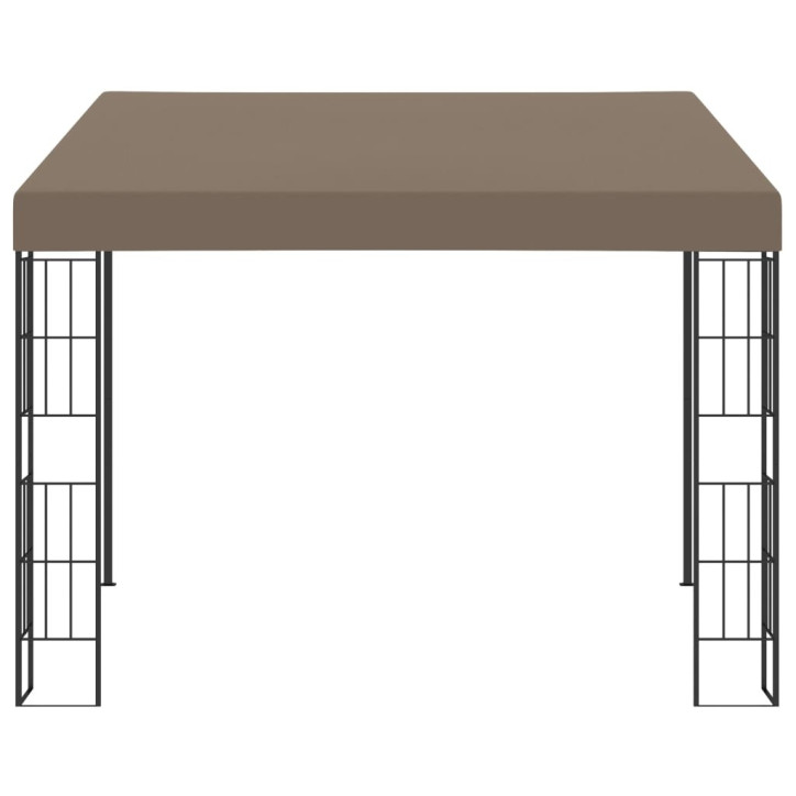 Prie sienos montuojama pavėsinė, taupe spalvos, 3x3m, audinys