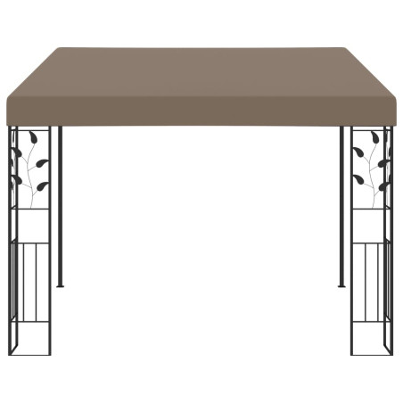 Prie sienos montuojama pavėsinė, taupe spalvos, 3x3x2,5m