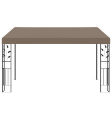 Prie sienos montuojama pavėsinė, taupe spalvos, 4x3x2,5m