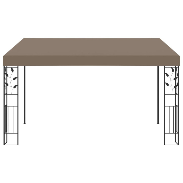 Prie sienos montuojama pavėsinė, taupe spalvos, 4x3x2,5m