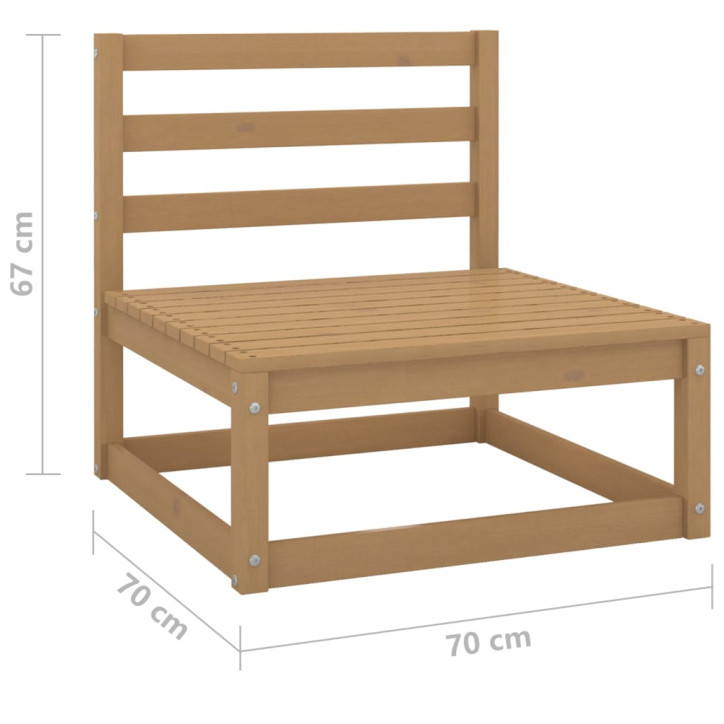 Dvivietė sodo sofa, medaus rudos spalvos, pušies masyvas