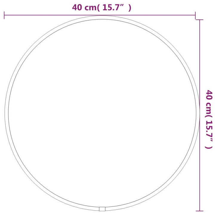 Sieninis veidrodis, auksinis, 40cm skersmens, apskritas