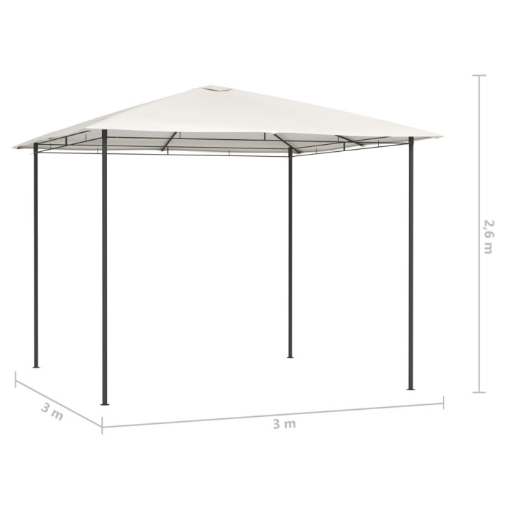 Pavėsinė, kreminės spalvos, 3x3x2,6m, 160g/m²