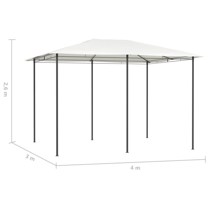 Pavėsinė, kreminės spalvos, 3x4x2,6m, 160g/m²