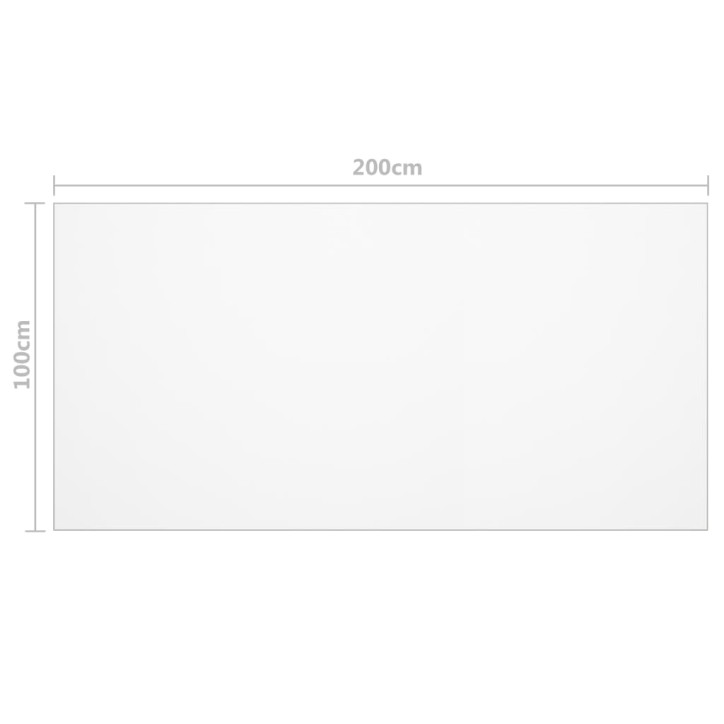 Stalo apsauga, permatoma, 200x100cm, 2mm, PVC