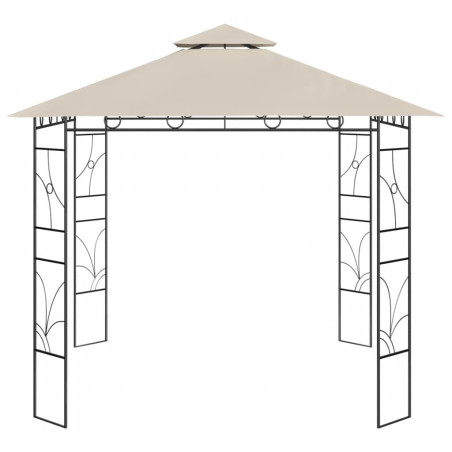 Pavėsinė, kreminės spalvos, 3x3x2,7m, 160g/m²