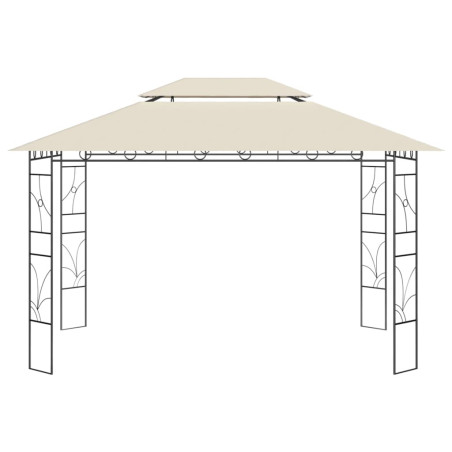 Pavėsinė, kreminės spalvos, 4x3x2,7m, 160g/m²