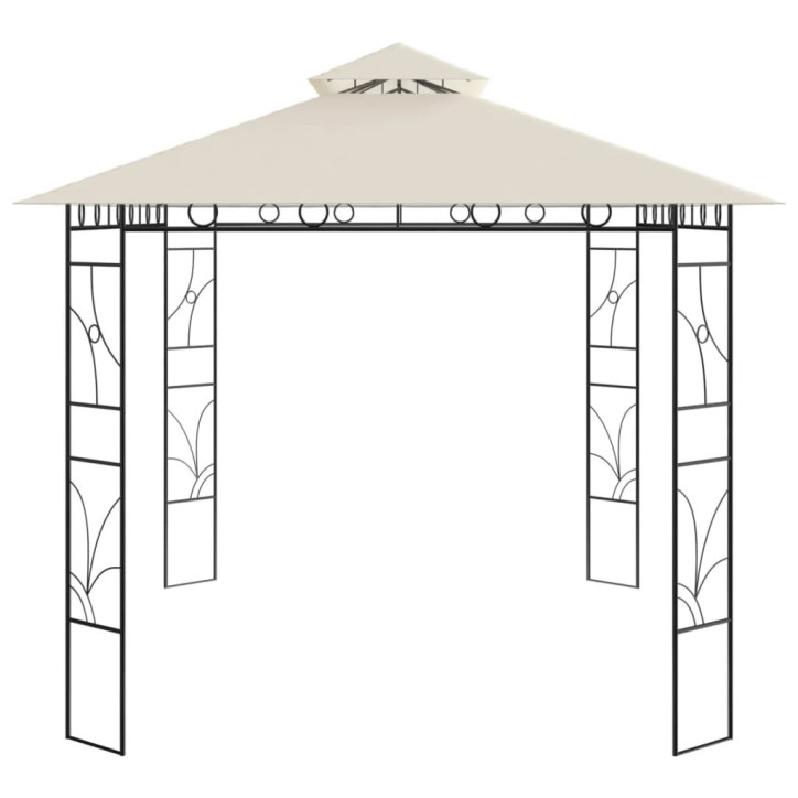 Pavėsinė, kreminės spalvos, 4x3x2,7m, 160g/m²