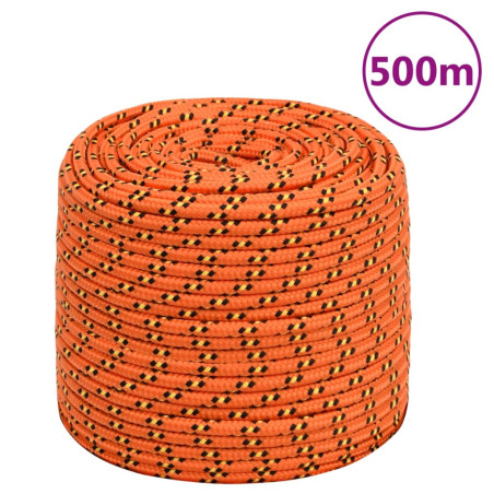 Valties virvė, oranžinės spalvos, 6mm, 500m, polipropilenas