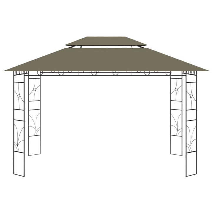 Pavėsinė, taupe spalvos, 4x3x2,7m, 160g/m²