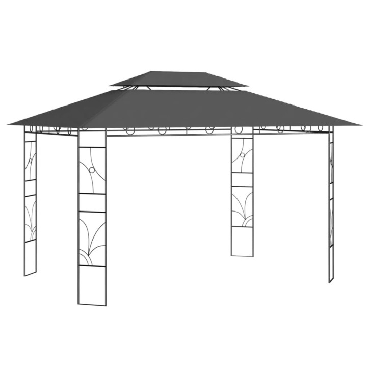 Pavėsinė, antracito spalvos, 4x3x2,7m, 160g/m²