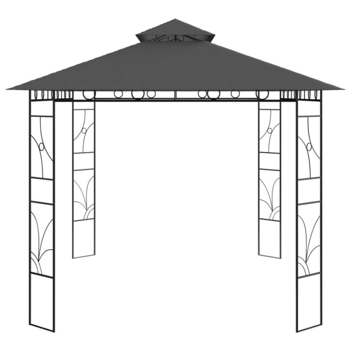 Pavėsinė, antracito spalvos, 4x3x2,7m, 160g/m²