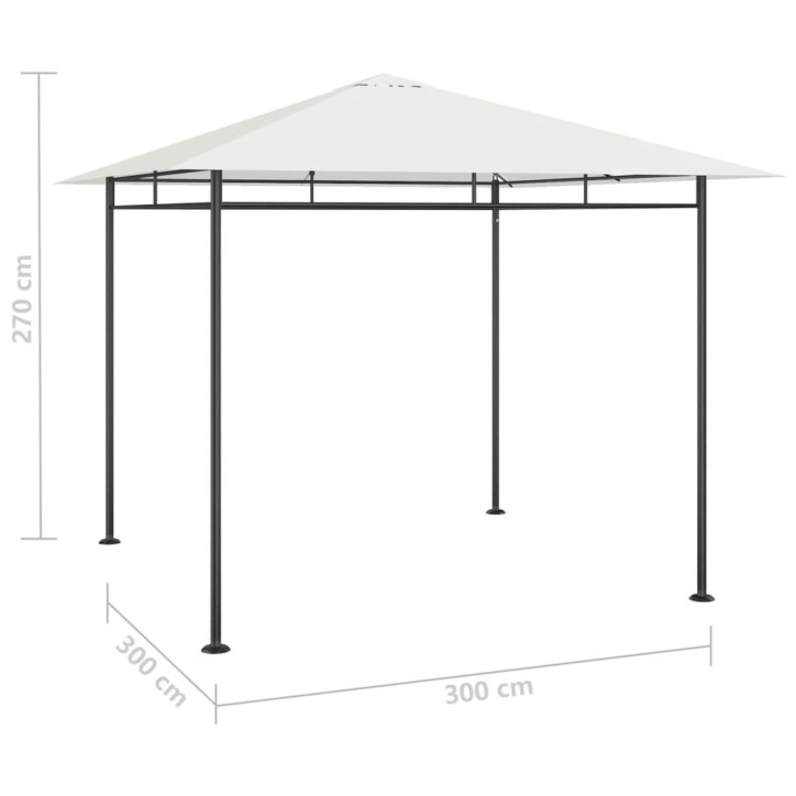 Pavėsinė, kreminės spalvos, 3x3x2,7m, 180g/m²