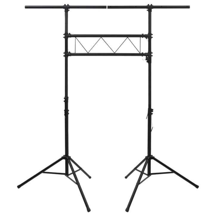 Apšvietimo stovas, juodos spalvos, 238x115x(180–300)cm, plienas