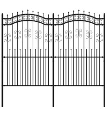Sodo tvora su smailiomis viršūnėmis, juoda, 222cm, plienas