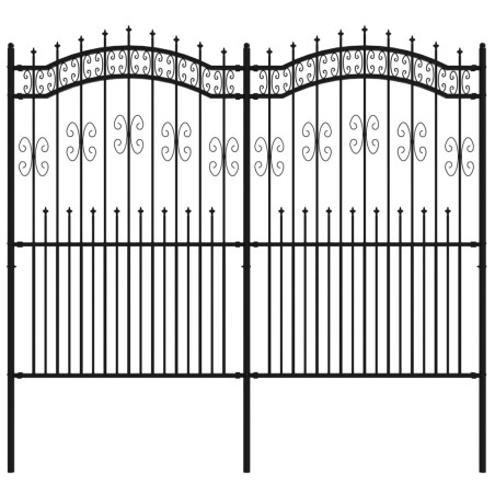 Sodo tvora su smailiomis viršūnėmis, juoda, 222cm, plienas