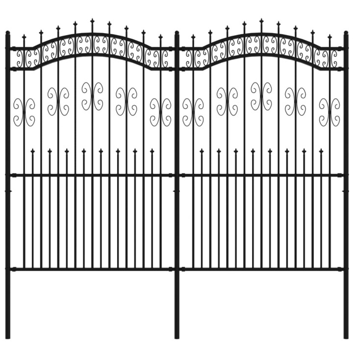 Sodo tvora su smailiomis viršūnėmis, juoda, 222cm, plienas