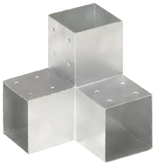 Stulpo sujungimas, 101x101mm, galvanizuotas metalas, Y formos