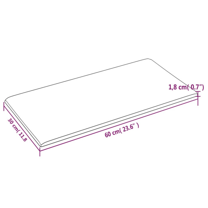 Sienų plokštės, 12vnt., mėlynos, 60x30cm, audinys, 2,16m²