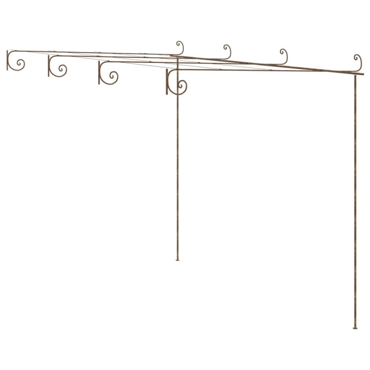 Sodo pergolė, senovinės rudos spalvos, 4x3x2,5m, geležis