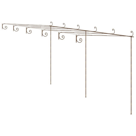 Sodo pergolė, senovinės rudos spalvos, 6x3x2,5m, geležis