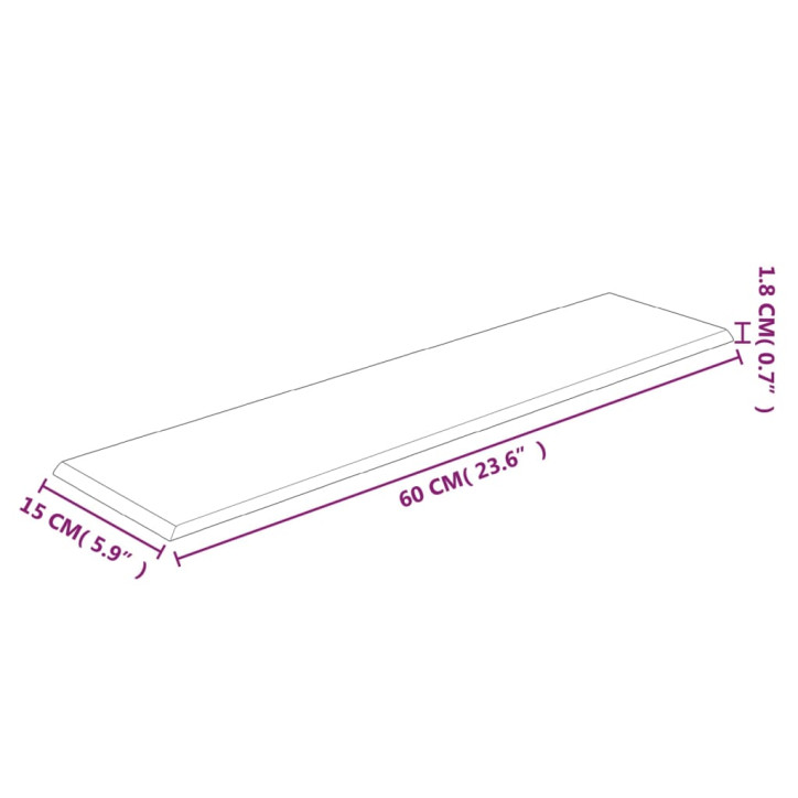 Sienų plokštės, 12vnt., žalios, 60x15cm, aksomas, 1,08m²