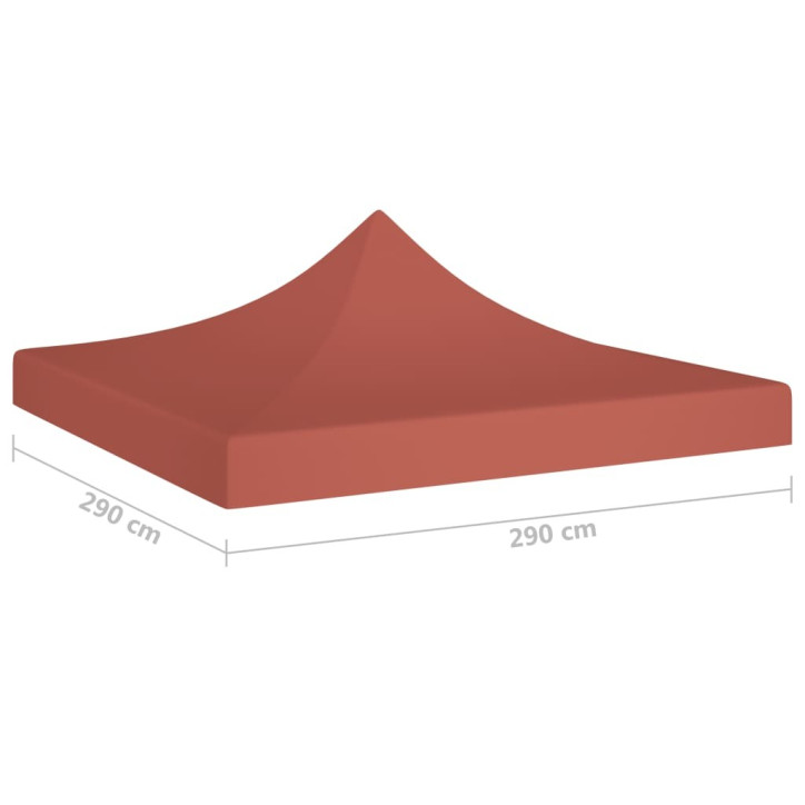 Proginės palapinės stogas, terakota spalvos, 3x3m, 270 g/m²